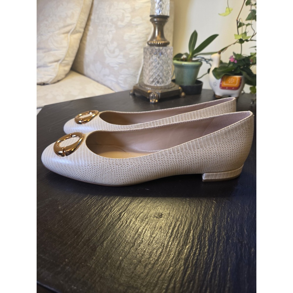 Cole Haan Women's Skylar Lizard Print Ballet Flats Oat W33470 Sz 8.5 NEW! $200 - Picture 4 of 12